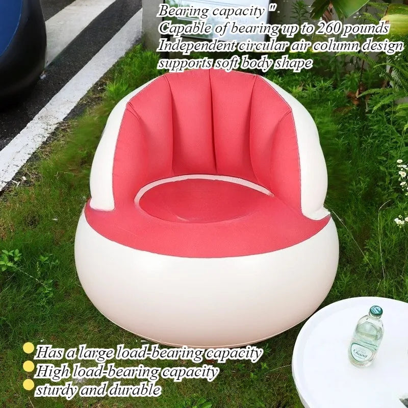 Inflatable single sofa office leisure home portable children's sofa, foldable outdoor Internet celebrity sofa
