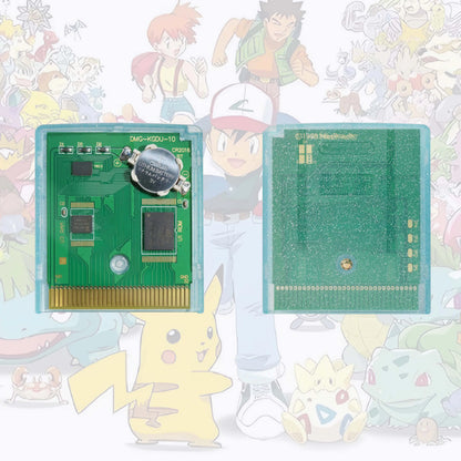GBC/GBA EUR Version Pokemon Crystal/Yellow/Emerald/Fire Red/Leaf Green Game Cartridge Video Game Card High Quality with Battery