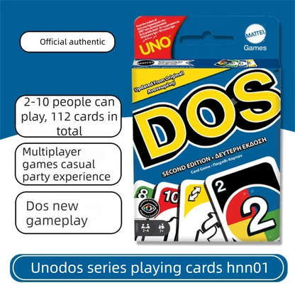 UNO Filp JRV01 Playing Cards Games DOS Family Party Table Playing Card W2085-Mattel Kids Toys Board Games