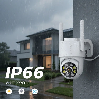 4MP 2K Mini Wifi Camera with 4X Digital Zoom Indoor Night Vision IP Surveillance Camera for Home Security Protection ICsee APP