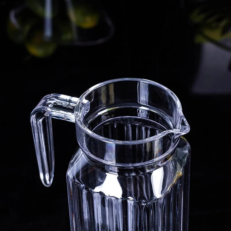 1.1L Transparent Plastic Water Juice Jug Pitcher, for Storing Fresh Drinks in Kitchen Fridge, Drink Storage Pot