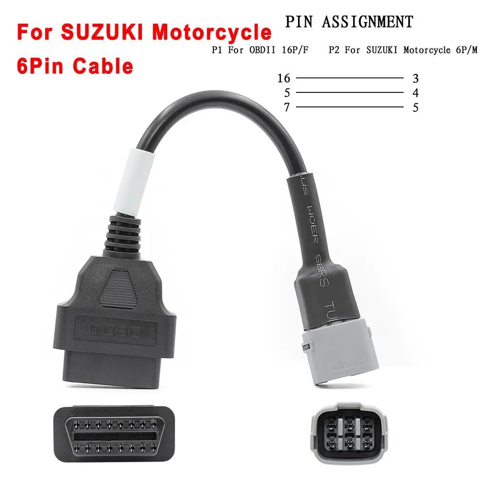 ELM327 V1.5 for Yamaha for Honda EFI Motorcycle Diagnostic Tool 3+4pin & 6pin to 16PIN OBD2 Cable Scanner Fault DiagnosisTool