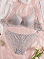 6-Piece Set Women's Underwear Set Sexy Patterned Lace Patchwork No Lining Comfortable Fitting Women's Push-Up Bra Sexy Lingerie