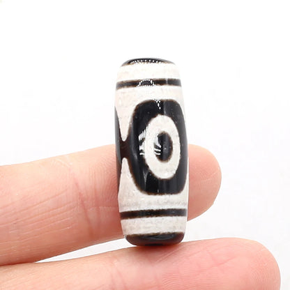Natural Stone Bead Tibetans Divination Pattern Natural Agates Loose Bead for Women Making DIY Jewerly Necklace Gift 12x30mm