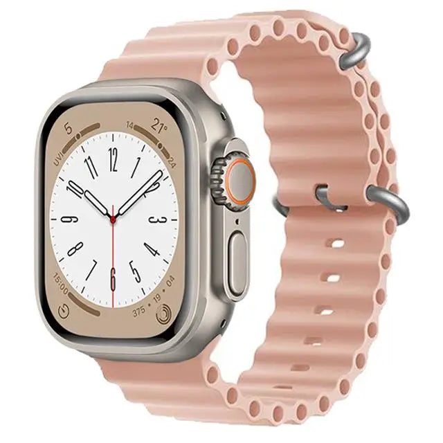 Ocean Strap for apple watch Band 44mm 40mm 45mm 41mm 49mm 46mm silicone correas bracelet iWatch series 7 5 6 3 se 8 Ultra 2 9 10