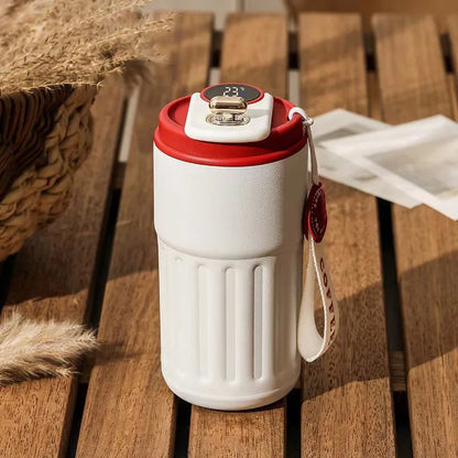 Stainless Steel Insulated Cup Display Temperature Coffee Cup Intelligent Car Mounted Water Cup Gift Drinking Tool