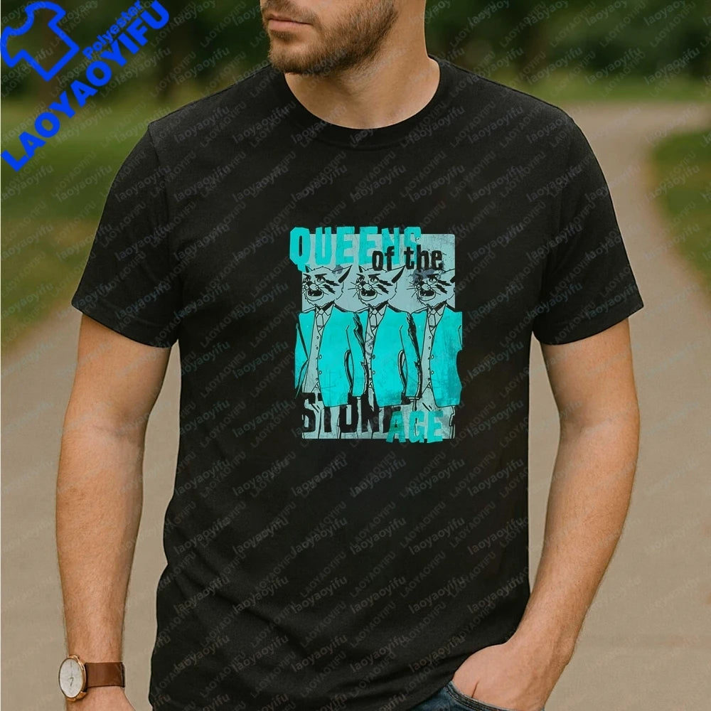 Men's T-shirts and Tank Tops - Queens of The Stone Age Summer Short-Sleeved Men's and Women's Comfortable T-Shirts