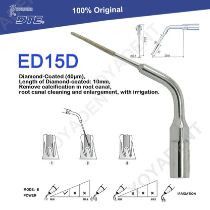 Woodpecker DTE Dental Endo Tips Ultrasonic Scaler Tips Scaling Tips ED-Series Fit NSK SATELEC Scaler Handpiece Dentistry Product