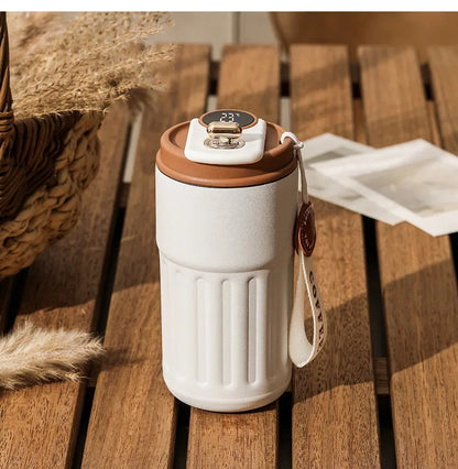 Smart Temperature Display Thermos Bottle 450ml 316 Stainless Steel Portable Office Thermal Coffee Mug
