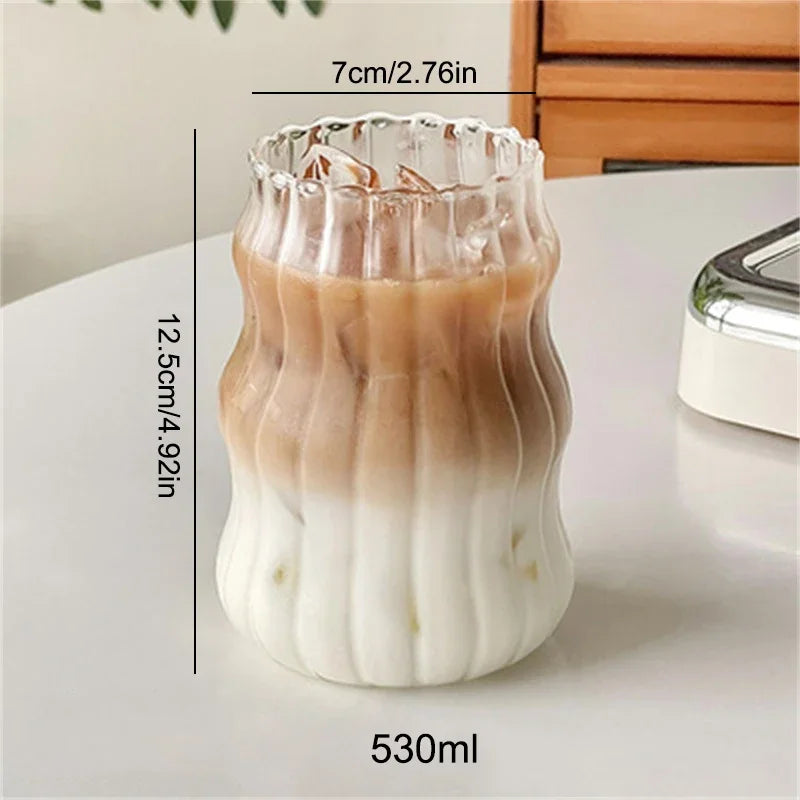 Creative Glass Cup Transparent Heat-resistant Tumbler Juice Milk Coffee Mug Home Water Glasses Beer Cocktail Glasses Drinkware