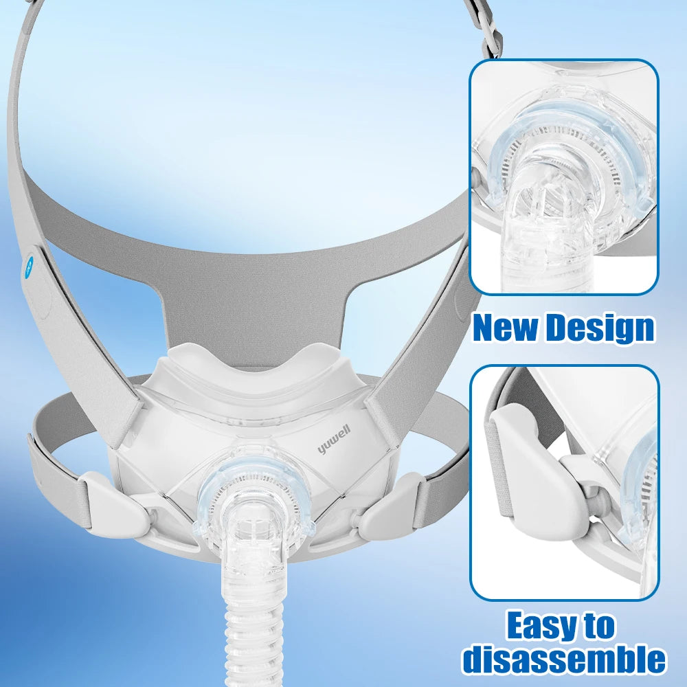 Yuwell YF-06 Cpap Mask with Headgear Full Mask Auto CPAP APAP BIPAP For Medical Air Breathing Machine Sleep Apnea Anti Snoring