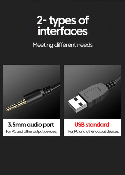 USB/3.5MM Laptop Microphone Desktop Microphone Gaming E-sports Conference Recording E-learning Mic Voice Mic For Desktop PC