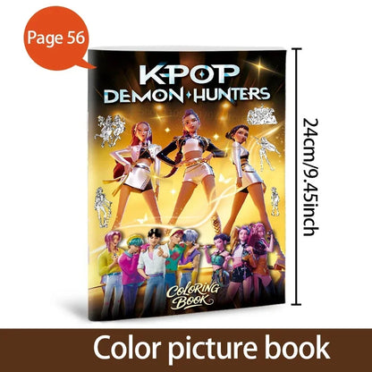 Stress Relief Coloring Book Cute Anime Girls 36/56 Pages Relaxing Activity Book for Adults Kids Birthday Gifts