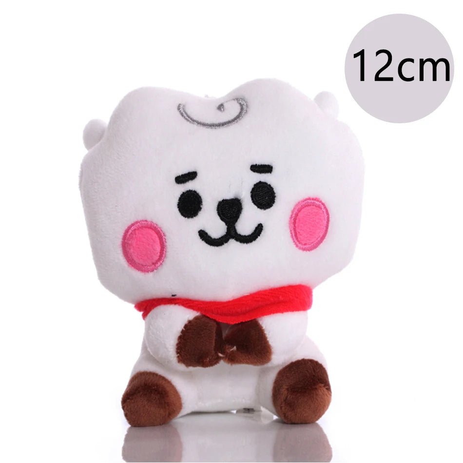 New BTed 21Plush Toys Kawaii Mini Keychain Anime Pendant Ornament for Kids 12-22cm Bt Peripherals Soft Stuffed Animals Doll Gift