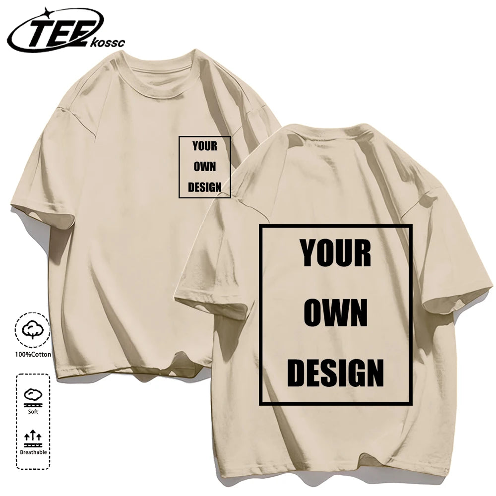 Men's Personalized T-shirt 100%Cotton Tee Custom Shirt Make Your Design Logo Text Men Women Design Your Gift Couple Tshirt