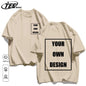 Men's Personalized T-shirt 100%Cotton Tee Custom Shirt Make Your Design Logo Text Men Women Design Your Gift Couple Tshirt