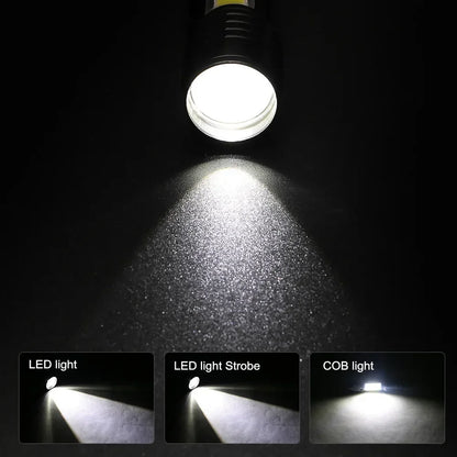 Powerful LED Flashlight Rechargeable USB Waterproof Zoom Fishing Hunting Camping High Lumen Tactical Flashlight LED Torch