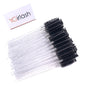 50 Pcs Shiny Crystal Eyelash Applicator Disposable Diamond Handle Nylon Two Colors Mascara Wands Spoolies Pink Brushes
