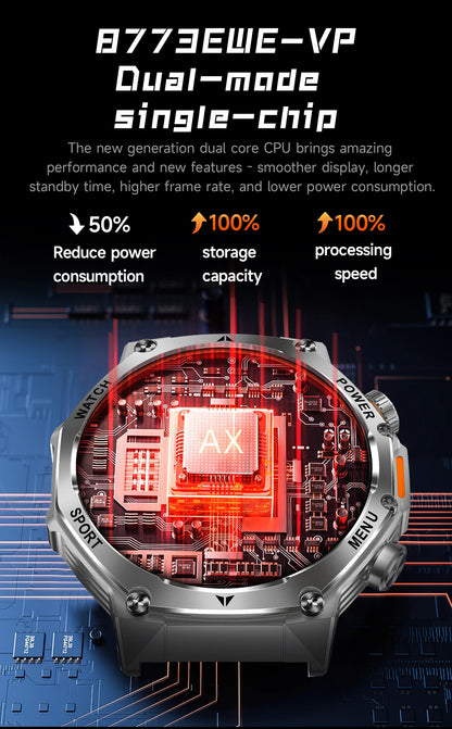 LIGE Nowy Smartwatch Męski 800 mAh Ultra Długa Żywotność Baterii Wodoodporny Zegarek Sportowy Outdoor Połączenia Bluetooth Wojskowy Smartwatch 2025