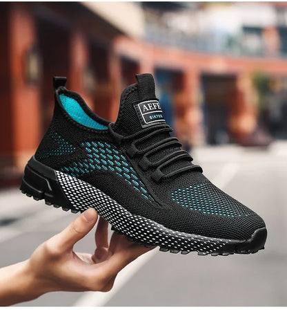 YRZL Running Shoes Men Comfortable Lightweight Grey Walking Sneakers Breathable Air Mesh Non Slip Casual Tennis Shoes for Men
