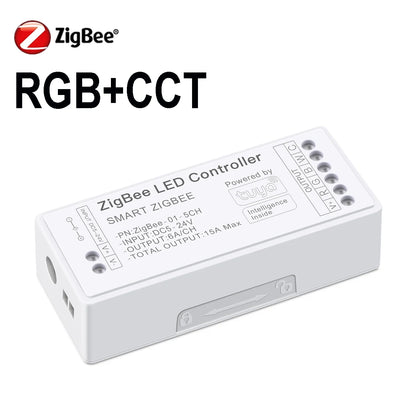 APP Dimmable Voice Control Smart LED Dimmer Zigbee 3.0 for Single Color, CCT, RGB, RGBW, RGBCCT LED Strip 5V-24V Work With Tuya