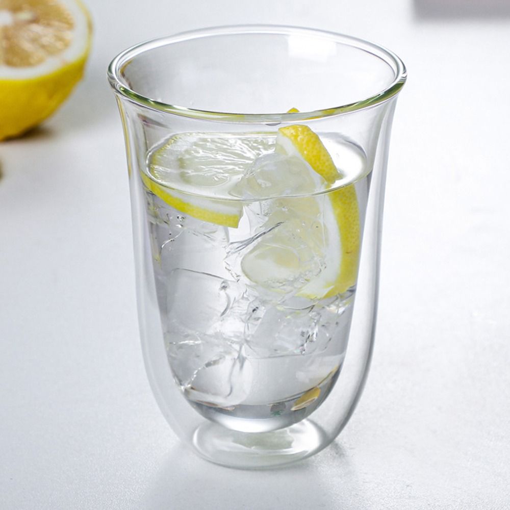 Cup Breakfast Mug High Borosilicate Insulated Coffee Tea Cup Tea Drink Cups Transparent Clear Double Wall Glass Cup