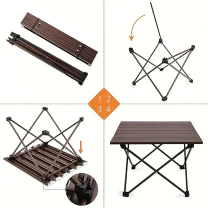 Compact Collapsible Outdoor Desk Foldable Camping End Stand Mini Beach Picnic Table Light Portable Equipment Small Outdoor Table