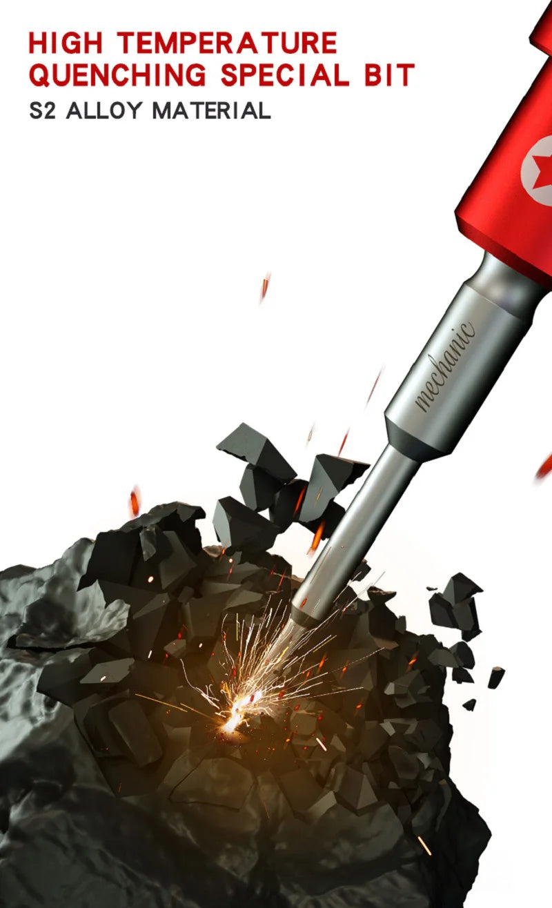 MECHANIC iShell 3D Screwdriver Red Magnetic Precision Non-Slip Screw Driver Set Phone Repair Disassemble Tool