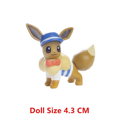 Pokemon Anime Action Figure Set - Pikachu Sun Elf Eevee Gengar Monsters Cartoon Model Toys Gift for Bulk Purchase