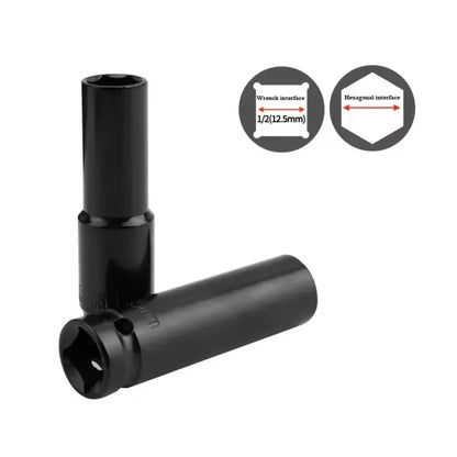 Heavy Duty 10 Pcs 1 2 Inch Drive Metric Deep Impact Socket Set Universal Durable for Pneumatic Air Repair Tools