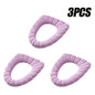 Soft and Warm Toilet Seat Cover Washable Bathroom Toilet Pad Cushion With Handle Thicker Soft Mat Knitting Warmer Closestool Mat