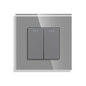 Bingoelec Grey Smart Light Switch and WiFi Wall Socket with Crystal Glass Panel Switches with Sockets Home Improvement