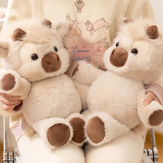 Creative Run Fast Series Plush Toys Cartoon Stuffed Animal Soft Cute West Highland calf Babys Appease Doll Pendat for Kid Gifts