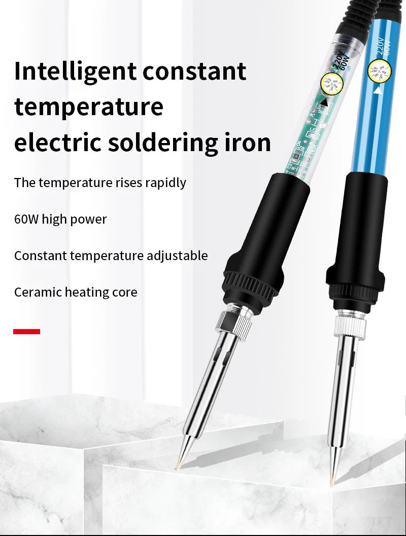 EU/US Solder Solder Iron Repair Soldering 220V/110V Electric Tool 60W Nib Heating Adjustable Welding Tin Temperature/Solder wire