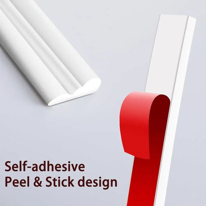 Self-Adhesive Wall Decoration Molding Trim 3D TPE Chair Rail Panel Molding DIY Universal Wall Protector Cabinet Border