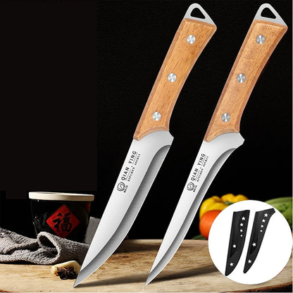 Professional boning knives and high-hardness kitchen knives are suitable for slaughtering pigs, cattle and sheep in the kitchen