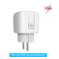Tuya Smart Socket EU16A/20A Wifi Smart Plug With Power Monitoring Smart Life APP Remote Control Support Google Assistant Alexa