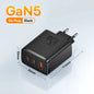 Ładowarka Baseus 65W USB C GaN, wspiera ładowanie QC PD, przenośna szybka ładowarka do iPhone'a 17 16 15, Xiaomi, ładowarka do laptopa