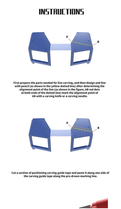 DSPIAE CG Series Carving Guide Tape for Gundam Model Building Tools Carving Hard Edge Tape Model Plastic DIY Hobby Craft Tools
