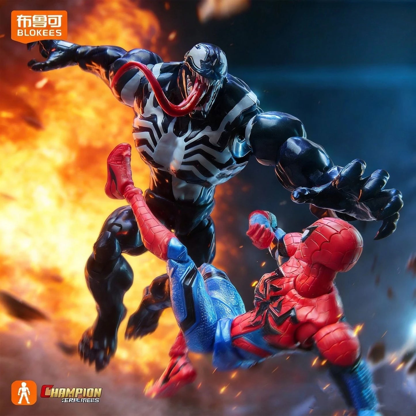 HOT Blokees Champion Version Game Rivals Spider-Man Venom Action Figures Assembly Model Toy Figure Collectible Model Kit Gift