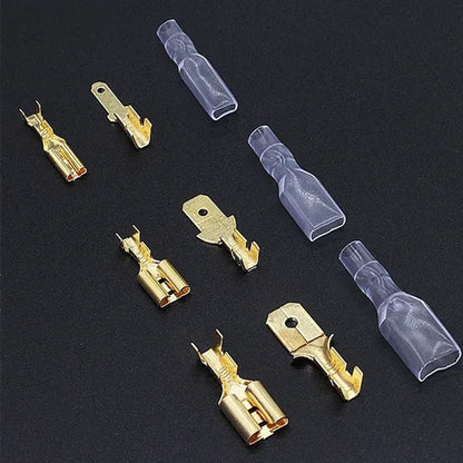 Box Insulated Male Female Wire Connector 2.8/4.8/6.3mm Electrical Crimp Terminals Termin Spade Connectors Assorted Kit 270PCS