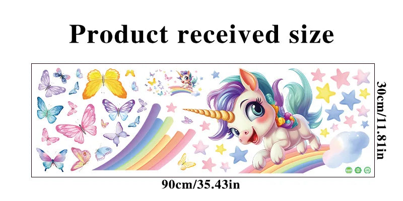 Unicorn Vinyl Child Wall Sticker For Baby Room Decoration Bedroom Accessories Furniture Sticker Adhesive Wallpaper Wall Decor