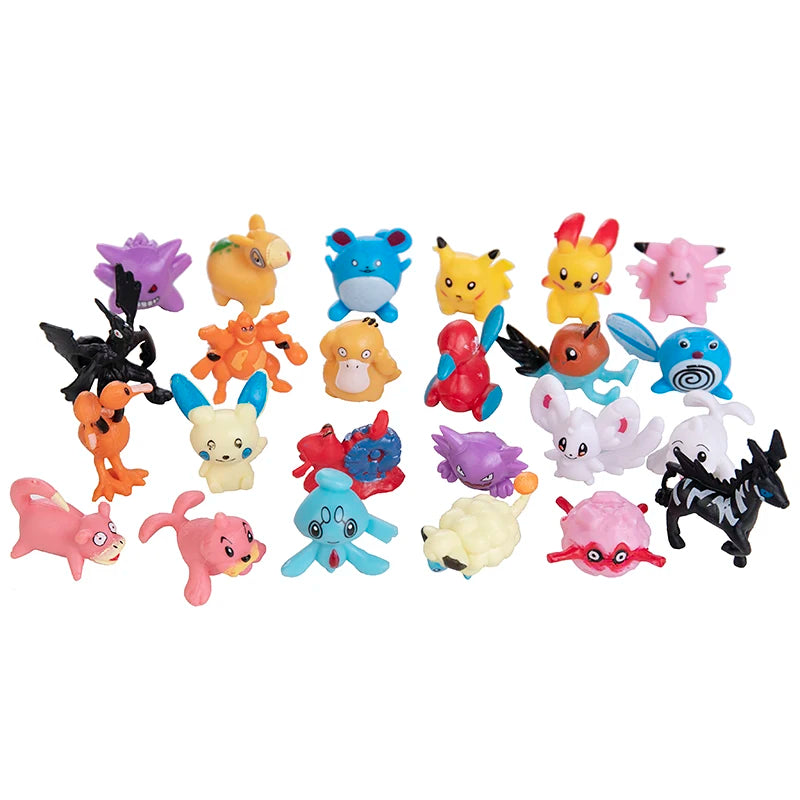 24-144Pcs Pokemon Anime Acition Figure Pikachu Model Ornamental Decoration Mini Model Doll Toy Christmas Birthday Gifts