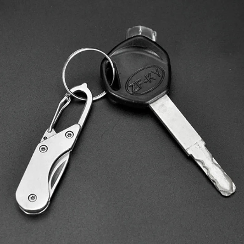 Mini High Hardness All Steel Portable Folding Knife Outdoor Camping Knives Fishing Knife Keychain Unboxing Knives