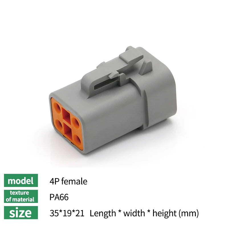 10/50/100 Sets Deutsch DTM/DT/DTP/DTF Automobile Connector Plug&Socket Male&Female Terminal DTM04-2/3/4/6/8/12 DTM06-2/3/4/6/8S