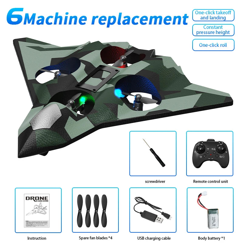 CZ36 Foam RC Aircraft Stunt Surround Upgraded Glider Can Throw Fly, Multi-person Interactive Children's Toys