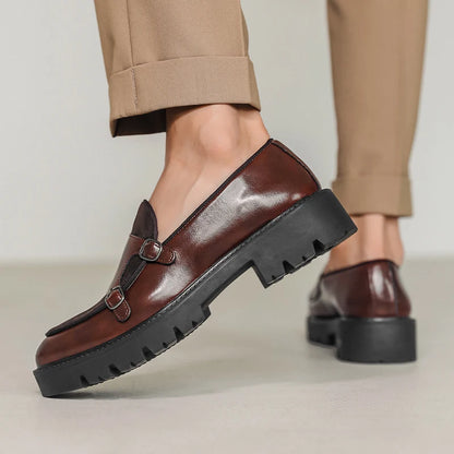 DIMANYU Men's Loafers Pointed Toe 2026 New Autumn British Style Slip-On Casual Thick-Soled Large Size Moccasins