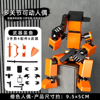 13 Action Figures Toys with Multiple Accessories Mini Action Figure Dummy Robot Assembly Completed Home Desk Decoration