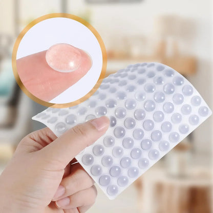 300/100Pcs Self Adhesive Door Stopper Rubber Damper Buffer Cabinet Bumpers Silicone Furniture Pads Cushion Protective Pads