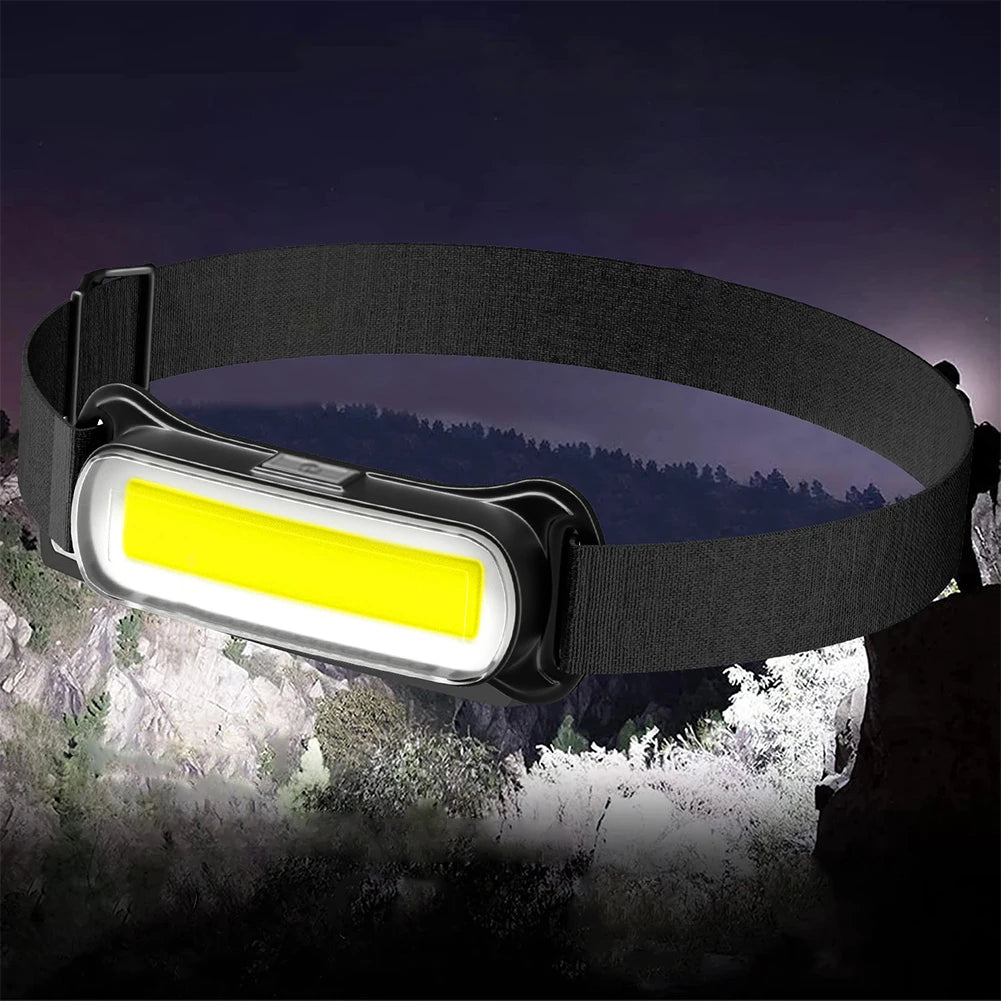 USB Rechargeable LED Headlamp Waterproof Head Lamp Adjustable Headband Head Light for Outdoor Camping Running Cycling Fishing